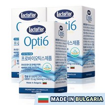 락토플러 옵티6 불가리아 100억유산균 60캡슐 3개 6개월분, 없음