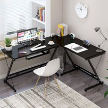 듀얼우드 책상 코너 다용도 공간활용 1+1느낌 2개한세트 컴퓨터 사무실 PC 게이밍 학생 서재 사무용 L형 ㄱ자, 선택01:메이플(maple)
