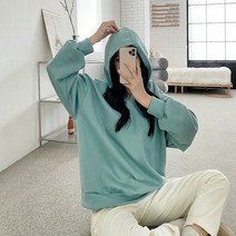 퍼니걸스 5648 데일리 기모 무지 후드 맨투맨 티셔츠 여성의류