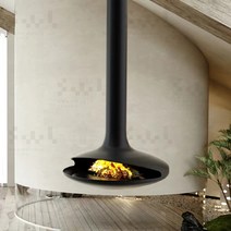 벽난로 고급 화목난로 전원 주택 나무 보일러 도시형, LED + 직경 700mm + 3m 파이프