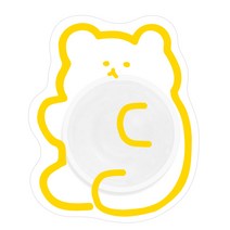 로윈 아크릴 톡 휴대폰 거치대 홀더 투명 스마트 톡, 노랑이곰