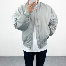 엠클로 남자 오버핏 빅사이즈 베이직 블루종 항공점퍼 남여공용 2컬러