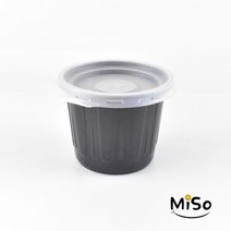다용도소스용기 AJ-75파이소 일회용기75파이 75파이소스통 75용기소 1000세트, 블랙
