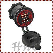 QC 방우 USB 3 카라반 2포트 캠핑카 DIY 소켓 시가 충전 매립형, QC3 0 USB 2포트