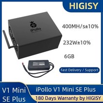 새로운 iPollo V1 미니 SE 플러스 400MH/s 6GB 등/ZIL 더블 마이닝 232W PSU 포함, 01 400MH