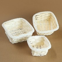 바구니09 사각PVC 아이보리 3종세트 50개