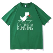아두이노 Frontend 프로그래머 셔츠 Chrome Dino Geek 해커 코더 선물 웹 개발자 Tshirt Mens Cotton Tee I, 04 Dark Green_02 M
