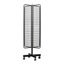 JNCP 십자 회전진열대 액세사리진열대 이동진열대 철망진열대 매장진열대 회전진열대, 블랙