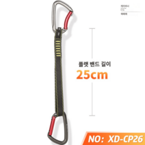 암벽등반 카라비너 퀵드로우 도르레 산업 경량 구조 거벽 빙벽 슬링 등산장비, XDCP26플랫밴드길이25CM, 1개