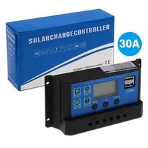 30a 12v-24v auto 50v solar panel charge controller regulator collector dual usb display for lead