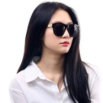 2021 OW20108 오버사이즈 뿔테선글라스 블랙 호피컬러