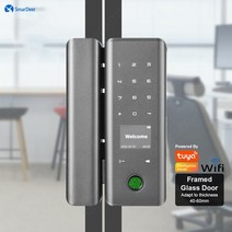 상가도어락 푸시풀 안면인식 앱 키리스 항목 지문비밀번호 카드키앱용 유리 생체 인식 지문 잠금 장치가 있는 스마트 잠금 장치, 옵션 3
