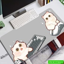 미니노트북 귀여운 고양이 마우스 패드 게이머 대형 게임용 XXL 매트 키보드 데스크 컴퓨터 노트북용, 한개옵션5, 한개옵션4, 한개옵션3, 한개옵션2, 01 300x600x2mm, 07 Gray Cat