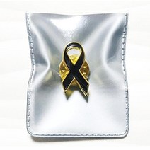 검정 추모 블랙 리본 뱃지 브로치