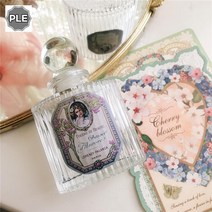 리필 유리용기 향수공병 투명 빈티지향수병 소분, 자방울꽃 미녀표 미니어처(100ml) 10.8*6.8C