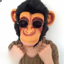 동물 마스크 얼굴 물고기 호랑이 말 머리 고릴라 가면, 귀여운 알파카 모자