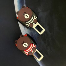 안전벨트 연장클립 캐릭터 자동차벨트연장 임산부 안전벨트교체 1세트(2개), A타입-클립줄문의곰