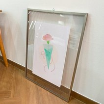 기타 바보사랑[꾸밈]투명액자56CmX78Cm_수채화느낌감사의카네이션, 이미지2/실버그레이