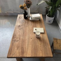 느릅나무 고재 테이블 식탁 상판 원목가구 주문제작 소재, 가로 40cm 세로 40cm 두께 3cm (테이블)