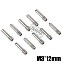 INJORA-스테인레스 스틸 M3 헤드리스 육각형 구동축 나사 핀 10 개 RC 자동차 크롤러용, 02 M3 12mm, 한개옵션1
