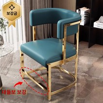 미용실 의자 1인용 샴푸의자 라이트 럭셔리 고급 식탁 티 체어 네일샵 상담 네일 고객 인플루언서 메이크업 등받이, 02 보강B대-경량 방화 가죽-라텍스 방석-蓝