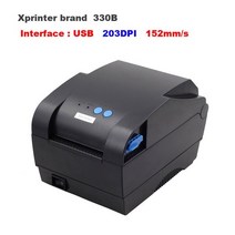 레이저마킹기 소형레이저각인기 레이저각인 xprinter 3inch 열 라벨 프린터 바코드 프린터 qrcode 스티커 프린터, 330b USB, 영국 플러그