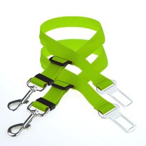 ZEZEPET 애견 자동차 안전줄 벨트, 그린 (G408PRL229), 2개입