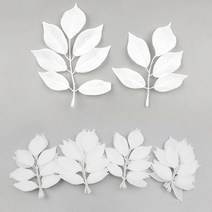 인조 느티 잎 조화 느티 나무 잎사귀 느릅잎사귀 화이트 24장 세트 마운틴 인조목 인조나무 제작