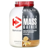 다이마타이즈 슈퍼 매스 게이너 구메 바닐라 맛 6lbs (2.7kg), 고메 바닐라