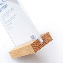 원목받침대 투명 아크릴 메뉴판스탠드 게시판 안내문 POP A4사이즈, 2-우드메뉴판A4-가로