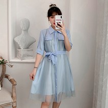 린온트리 여름 셔츠 데님 쉬폰 랩 하객 오피스 꽃무늬 블랙 흰 빅 카라 롱 원피스 수