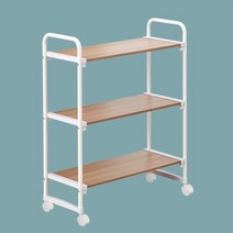 태성아이템_ 이동식 심플 원목무늬 선반 3단, 1