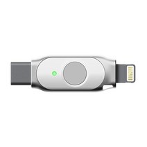 FEITIAN iePass K44 듀얼 커넥터 iOS USB 보안 키 - 2단계 인증기 USB-C + Lightning FIDO U2F FIDO2 MFi 다단계 인증으로 계정 도용