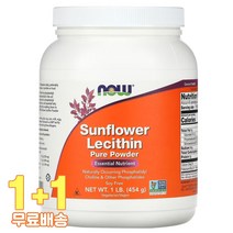 나우푸드 해바라기 레시틴 순수 분말 454g 2통, 1개, 기본