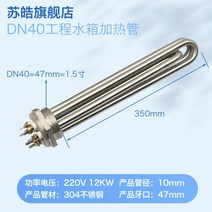 전기 온수기 히터봉 심야 보일러 고전력 물탱크 온수기 보일러 태양열 난방 튜브 220v, 1.5인치 DN40 220V12KW