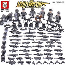 DECOOL 레고호환 TBS4752 SWAT 폴리스 밀리터리 6종 미니 피규어 오토바이 군견 각종 무기