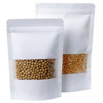 펫드라이룸 반려동물 반려견 드라이기 50PCS 사용자 지정 인쇄 크 라프 트 종이 서 가방 단백질 파우더 파우치 지퍼와 500g 포장에 대 한 명확한 창, [08] 20x30x5cm, [01] white kraft paper