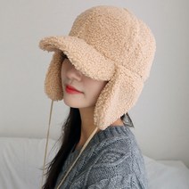 이코마켓 트루퍼 뽀글이 양털 남자 여성 겨울 귀도리모자 군밤모자 털모자