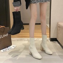 패션 발목 앵클 삭스 부츠 여성 겨울 힐 2color