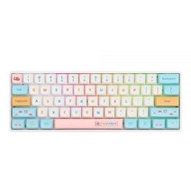 무선 기계식 블루투스 키보드 EPOMAKER SK61 핫 스왑 RGB 백라이트 NKRO 유형 C 케이블 Win/Mac Gateron 광 스위치 teclado mecânic, Optical Black, Panda