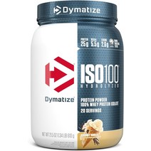 수입보충제 Dymatize ISO100 가수분해 단백질 분말 100 분리 유청 25g BCAA 5.5g 글루텐 프리 빠른 흡수 소화 고급 바닐라 20회분, [07] 던킨모카라떼맛