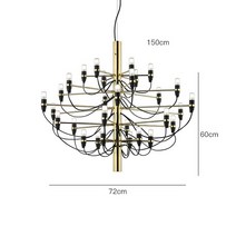 북유럽 한여름 과일 레스토랑 로프트 샹들리에 조명 호텔 빌라 거실 계단 모던 펜던트 램프 장식, 03 Gold 72CM