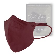 더 데일리 컬러 마스크 컬러마스크 남녀 공용 새부리형 대형 9가지 색상, 50매, 1개, 버건디