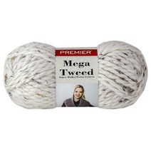프리미어얀스 메가 트위드 뜨개실, 68m, Cream, 1개