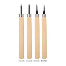 조각칼 목공칼 우드카빙 조각도 세트 공구 도구 조각끌 목공끌 키트 4pcs 나무 조각 칼 수동 숫돌 스탬프 목판화 작업 재봉 액세서리 수리 손, 02