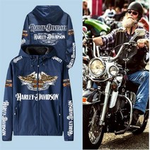 독수리 할리 데이비슨 바람막이 자켓 점퍼 기모 오토바이 바이크 라이더 옷 의류, L, 빨강A