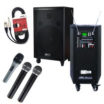 300W 학교 이동식 앰프 스피커 핸드2 EG-380 유선MIC