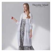 써스데이아일랜드 여성 스트라이프 로브 롱가디건T214MCD231W 396019