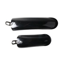 2Pcs 접이식 자전거 흙받이 진흙 가드 전면 후면 펜더 사이클링 부품, 다중, 플라스틱, 블랙 12인치