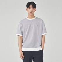 빈폴 시어서커 저지 반팔 스웨트셔츠 그레이 BC3442C403 PS118426